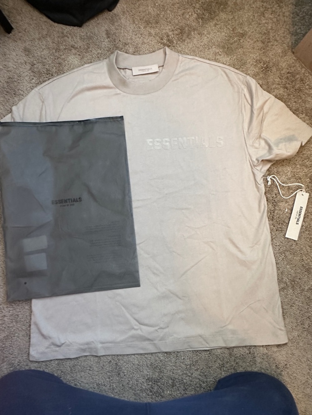 Essentials Men’s Crew Neck T-Shirt in Beige